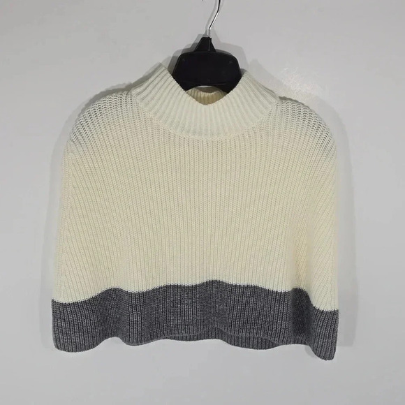 {Thakoon} By Design Nation Ribbed Mocneck Caplet in English Lace/Grey - L/XL - Picture 4 of 10
